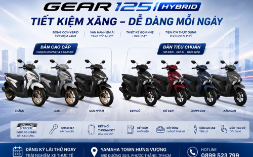 Yamaha Gear 125 Hybrid – Mẫu xe tay ga thực dụng cho đô thị hiện đại